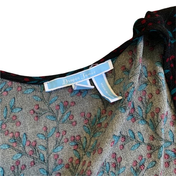 Draper James Botanic Print Waist Tie Blouse 14 - Picture 2 of 7